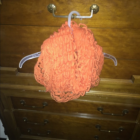 Orange fluffy infinity scarf🧣 - Picture 2 of 4